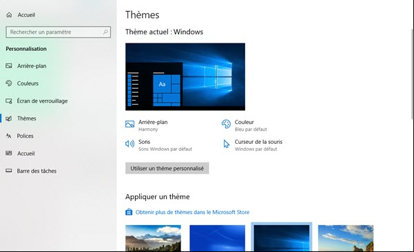 Windows 10 thème