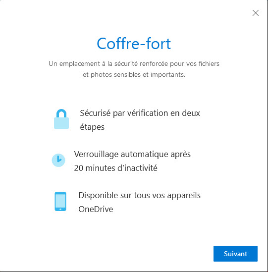 OneDrive coffre-fort