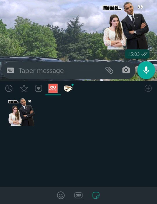 Insérer Sticker dans Whatsapp