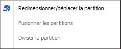 Redimensionner partition